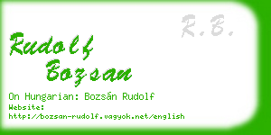 rudolf bozsan business card