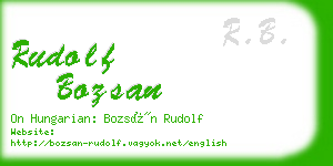 rudolf bozsan business card